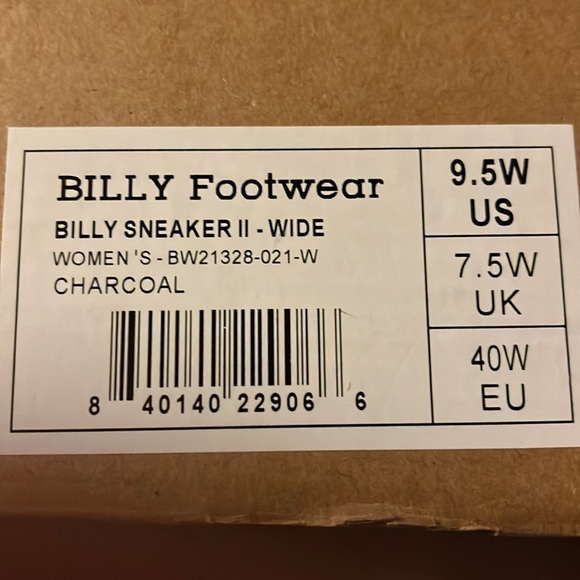 Brand new Billy footwear women’s sneakers wide 9 1/2 charcoal, gray l - Picture 5 of 5